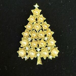 Vintage Graziano Christmas tree brooch pin